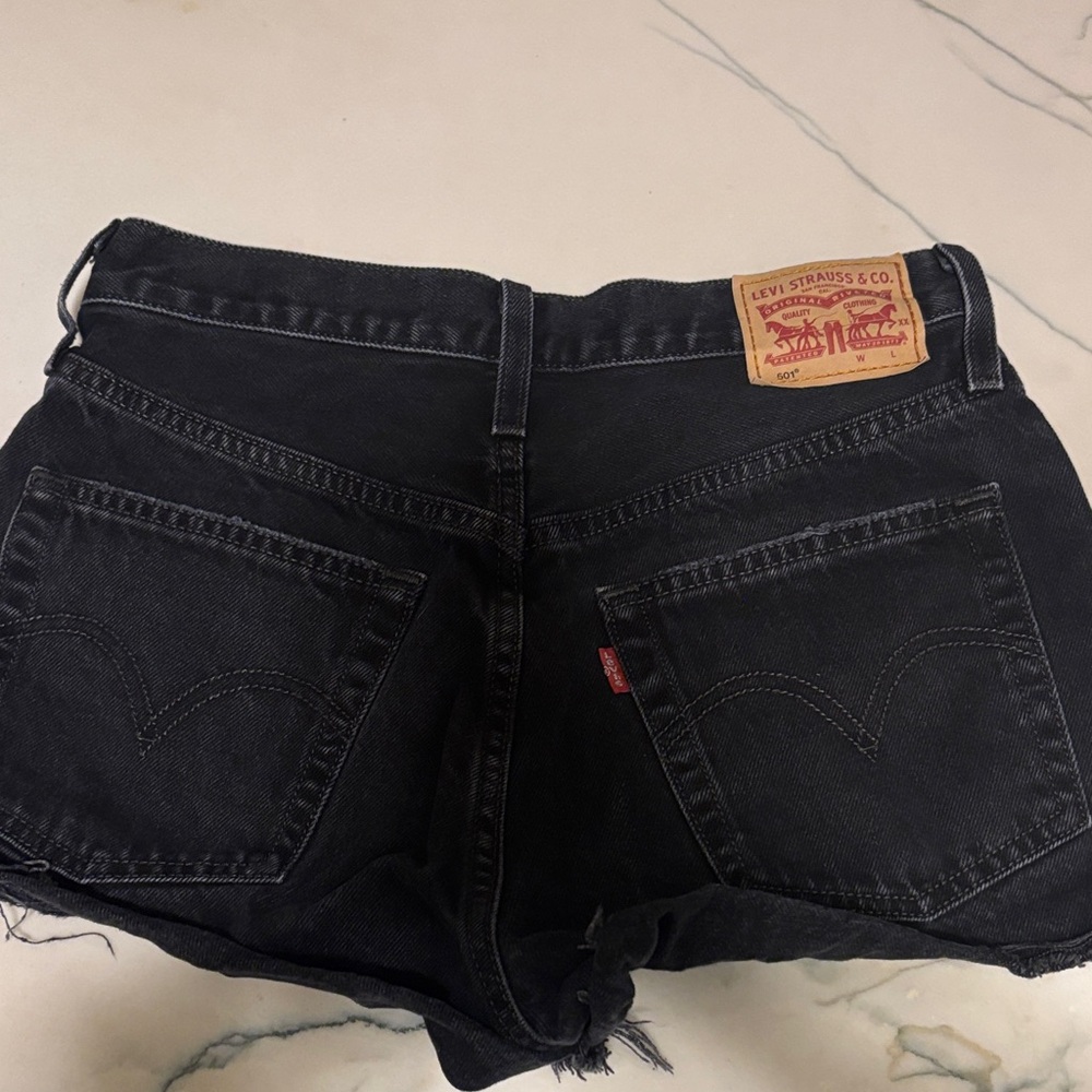 Levi's Black Cutoff Denim Women's Shorts